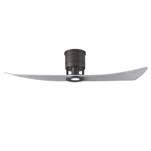 Matthews Fans Lindsay 52in 2-Blade LED Ceiling Fan | Textured Bronze and Walnut Solid Wood | Bedroom & Living Room | 52 x 52 x 10 in | Model LW-TB-WA