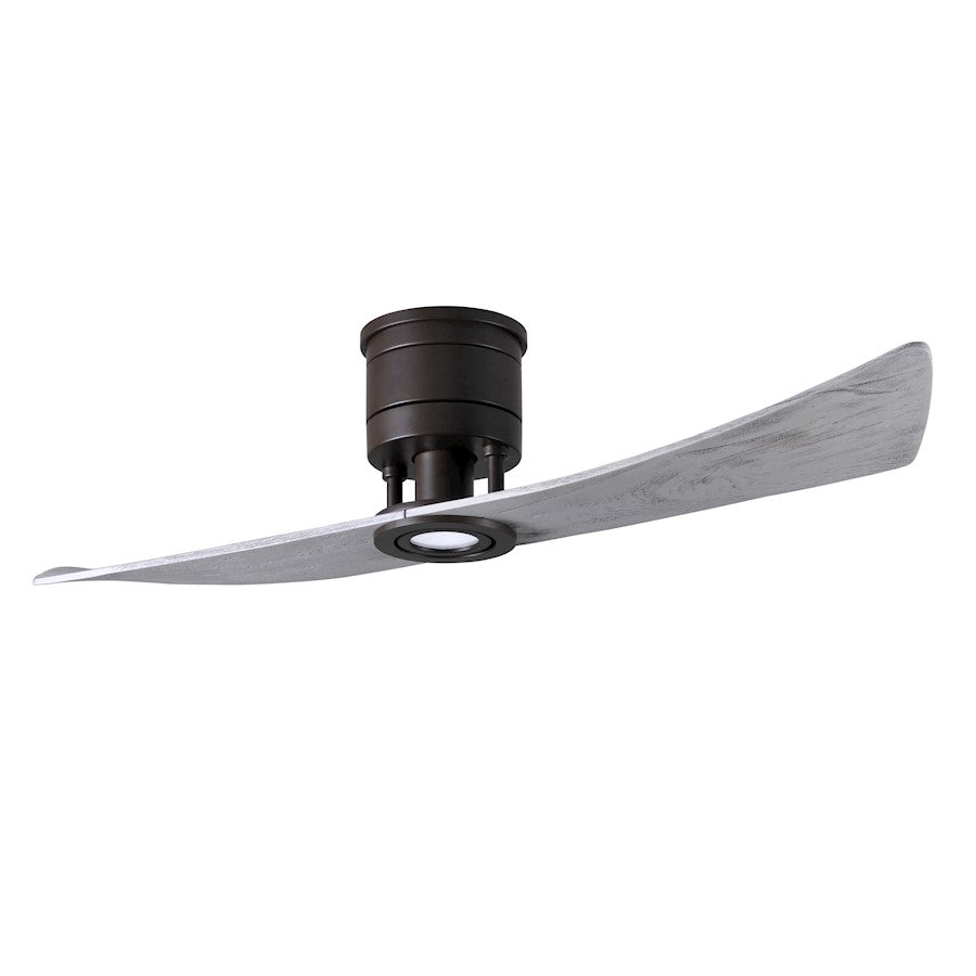 Matthews Fans Lindsay 52in 2-Blade LED Ceiling Fan | Textured Bronze and Walnut Solid Wood | Bedroom & Living Room | 52 x 52 x 10 in | Model LW-TB-WA