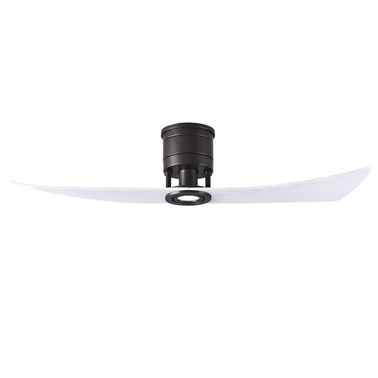 Matthews Fans Lindsay 52in 2-Blade LED Ceiling Fan | Textured Bronze and Matte White Solid Wood | Bedroom & Living Room | Model LW-TB-MWH