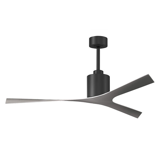 Matthews Fans Molly 56in 3-Blade Ceiling Fan | Contemporary Brushed Nickel & Matte Black | Great Rooms & Open Living | Model MK-BK-BN
