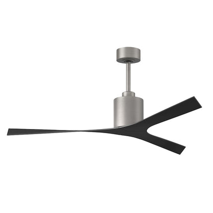 Matthews Fans Molly 56in 3-Blade Ceiling Fan | Contemporary Matte Black and Brushed Nickel | Great Rooms & Open-Concept Living | Model MK-BN-BK