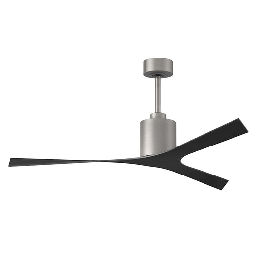 Matthews Fans Molly 56in 3-Blade Ceiling Fan | Contemporary Matte Black and Brushed Nickel | Great Rooms & Open-Concept Living | Model MK-BN-BK