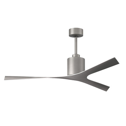 Matthews Fans Molly 56in 3-Blade Ceiling Fan | Contemporary Brushed Nickel | Great Rooms & Open Living | 56 x 56 x 12 in | Model MK-BN-BN