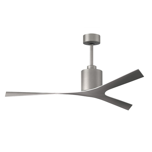 Matthews Fans Molly 56in 3-Blade Ceiling Fan | Contemporary Brushed Nickel | Great Rooms & Open Living | 56 x 56 x 12 in | Model MK-BN-BN
