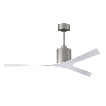 Matthews Fans Molly 56in 3-Blade Ceiling Fan | Brushed Nickel and Gloss White | Great Rooms & Covered Patios | 56 x 56 x 12 in | Model MK-BN-WH