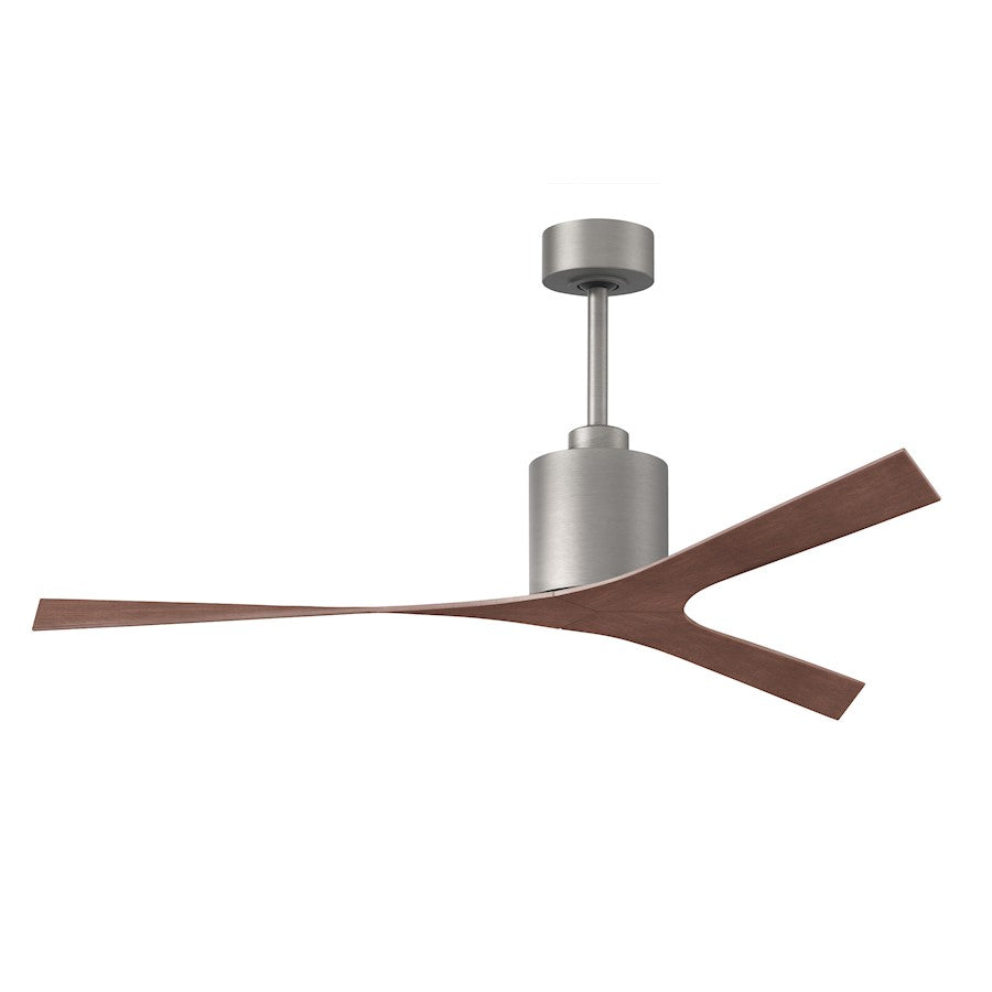Matthews Fans Molly 56in 3-Blade Ceiling Fan | Brushed Nickel and Walnut Tone | Great Rooms & Covered Patios | 56 x 56 x 12 in | Model MK-BN-WN