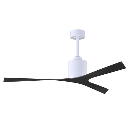 Matthews Fans Molly 56in 3-Blade Ceiling Fan | Gloss White and Matte Black | Great Rooms & Covered Patios | 56 x 56 x 12 in | Model MK-WH-BK