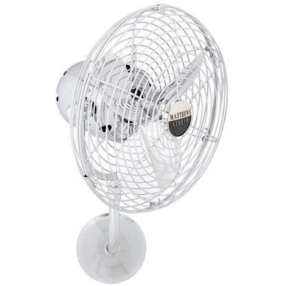 Matthews Fan Company Michelle Parede 19in Directional Wall Fan | Chrome Metal | Indoor Use | 13 x 20 x 16 in | Model MP-CR-MTL