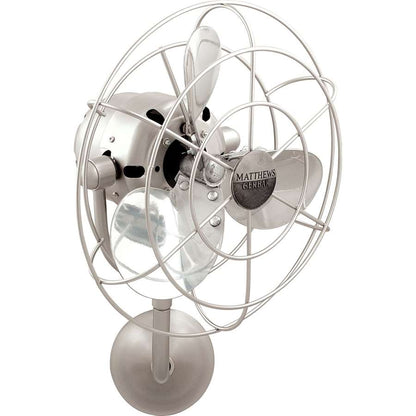 Matthews Fan Company Michelle Parede 19in Directional Wall Fan | Polished Brass Metal | Indoor & Outdoor Damp Locations | Model MP-PB-MTL