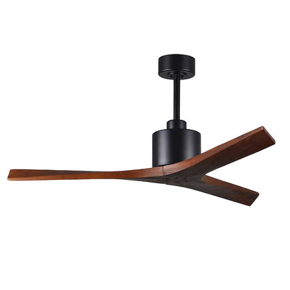 Matthews Fans Mollywood 60in 3-Blade Ceiling Fan | Contemporary Textured Bronze and Walnut Wood Blades | Living Room & Bedroom | Model MW-TB-WA-60