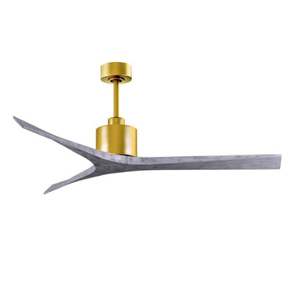 Matthews Fans Mollywood 42in Ceiling Fan | Brushed Brass and Matte White Solid Wood Blades | Bedroom & Office | 42 x 42 x 10 in | Model MW-BRBR-MWH-42