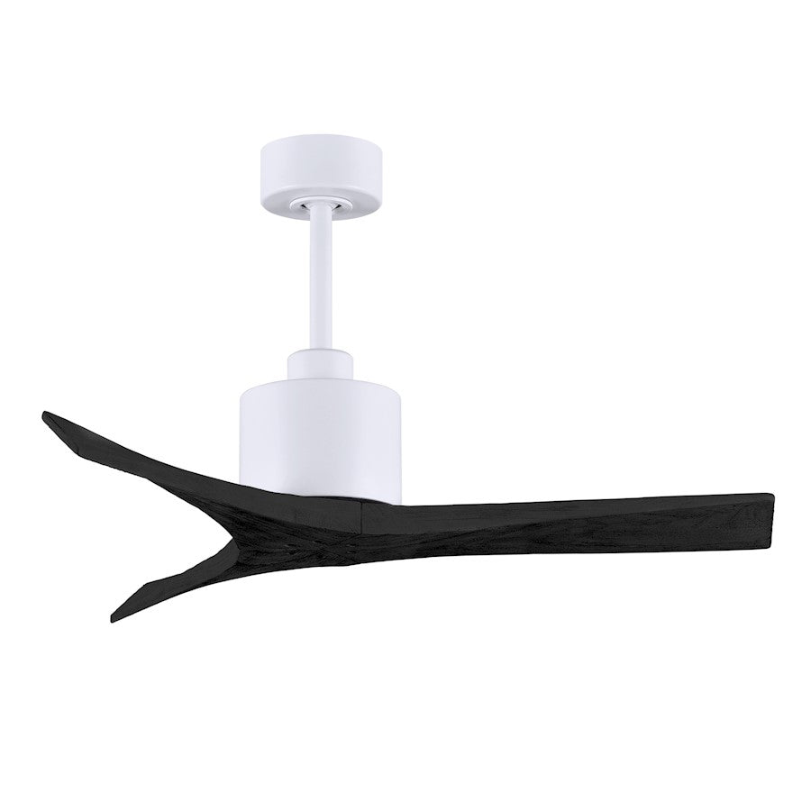Matthews Fans Mollywood 52in 3-Blade Ceiling Fan | Matte White Solid Wood Blades | Living Room & Bedroom | 52 x 52 x 10 in | Model MW-MWH-MWH-52