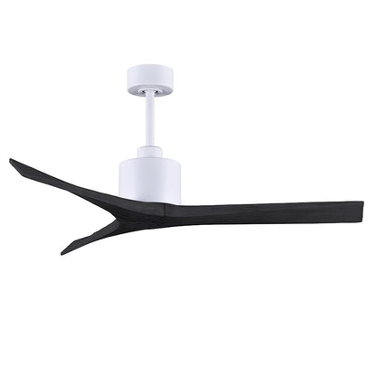 Matthews Fans Mollywood 52in 3-Blade Ceiling Fan | Matte White Solid Wood Blades | Living Room & Bedroom | 52 x 52 x 10 in | Model MW-MWH-MWH-52