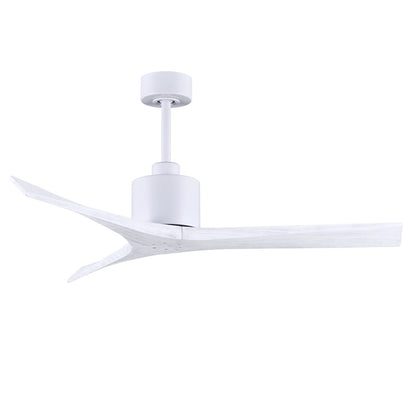 Matthews Fans Mollywood 52in 3-Blade Ceiling Fan | Matte White Solid Wood Blades | Living Room & Bedroom | 52 x 52 x 10 in | Model MW-MWH-MWH-52