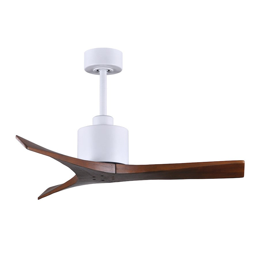 Matthews Fans Mollywood 60in 3-Blade Ceiling Fan | Contemporary Textured Bronze and Walnut Wood Blades | Living Room & Bedroom | Model MW-TB-WA-60