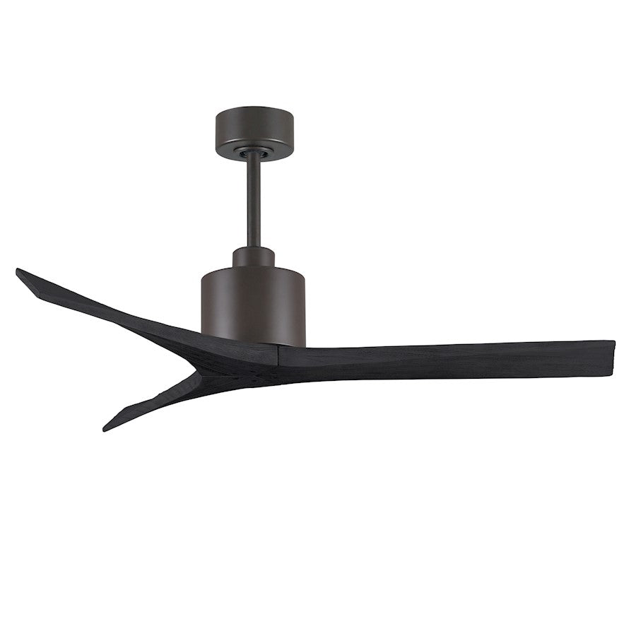 Matthews Fans Mollywood 60in 3-Blade Ceiling Fan | Contemporary Textured Bronze and Matte White Solid Wood | Living Room | Model MW-TB-MWH-60