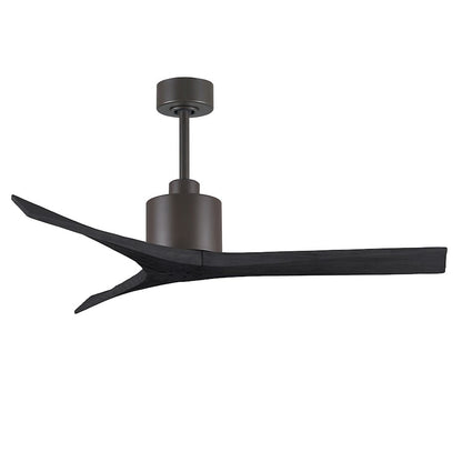 Matthews Fans Mollywood 60in 3-Blade Ceiling Fan | Contemporary Textured Bronze and Matte White Solid Wood | Living Room | Model MW-TB-MWH-60