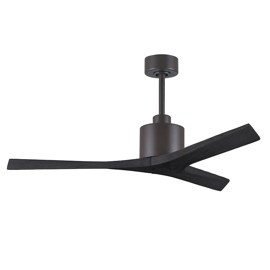 Matthews Fans Mollywood 60in 3-Blade Ceiling Fan | Contemporary Textured Bronze and Matte White Solid Wood | Living Room | Model MW-TB-MWH-60