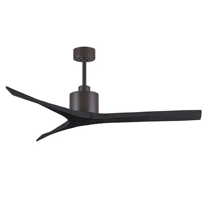 Matthews Fans Mollywood 60in 3-Blade Ceiling Fan | Contemporary Textured Bronze and Matte White Solid Wood | Living Room | Model MW-TB-MWH-60