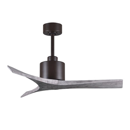 Matthews Fans Mollywood 60in 3-Blade Ceiling Fan | Contemporary Textured Bronze and Walnut Wood Blades | Living Room & Bedroom | Model MW-TB-WA-60