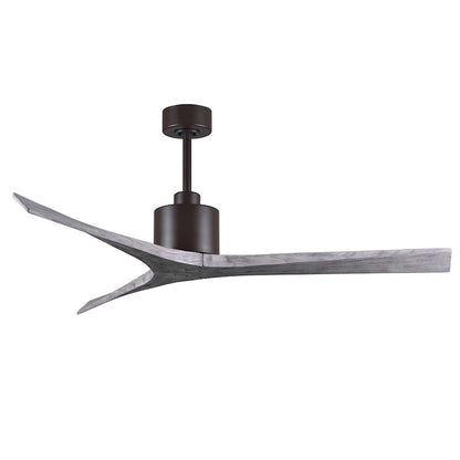 Matthews Fans Mollywood 60in 3-Blade Ceiling Fan | Contemporary Textured Bronze and Walnut Wood Blades | Living Room & Bedroom | Model MW-TB-WA-60