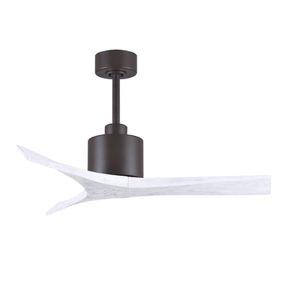 Matthews Fans Mollywood 60in 3-Blade Ceiling Fan | Contemporary Textured Bronze and Matte White Solid Wood | Living Room | Model MW-TB-MWH-60