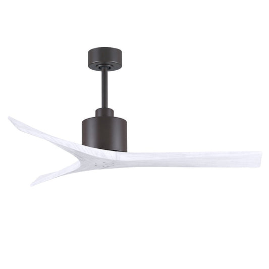 Matthews Fans Mollywood 60in 3-Blade Ceiling Fan | Contemporary Textured Bronze and Matte White Solid Wood | Living Room | Model MW-TB-MWH-60