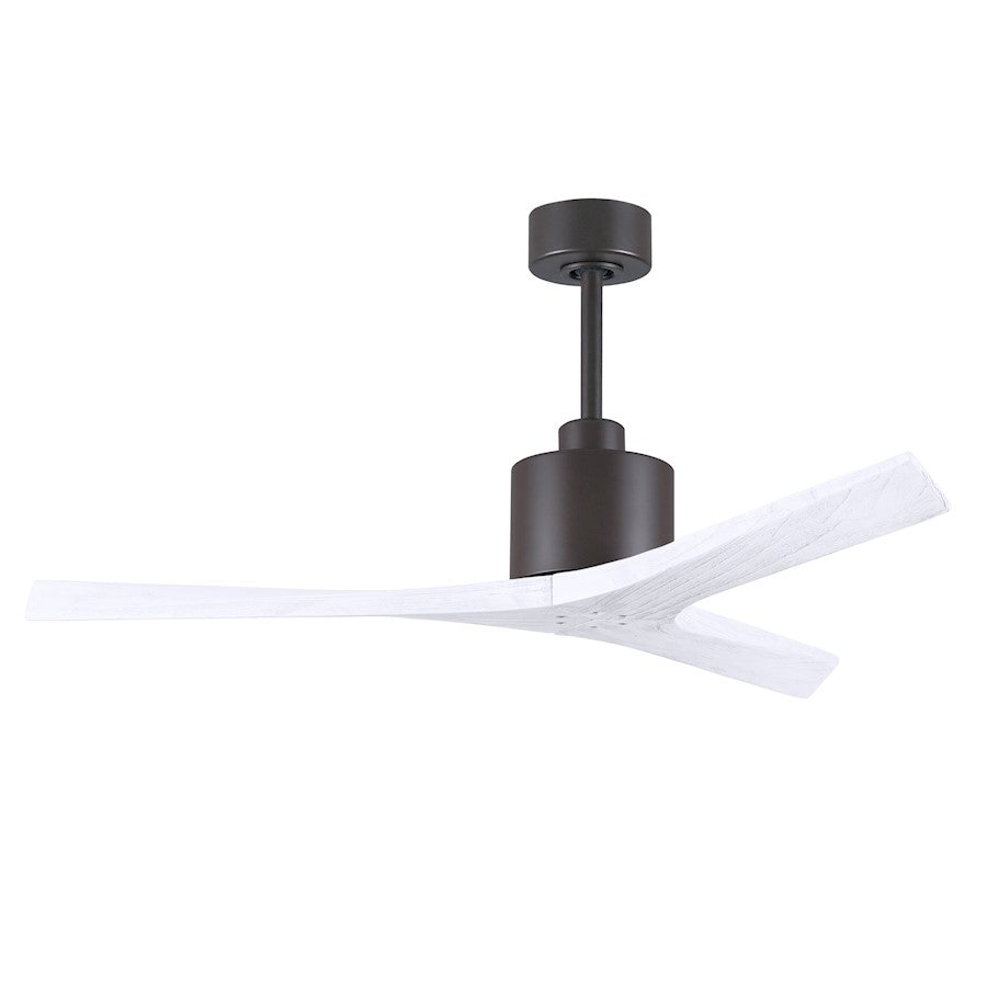 Matthews Fans Mollywood 60in 3-Blade Ceiling Fan | Contemporary Textured Bronze and Matte White Solid Wood | Living Room | Model MW-TB-MWH-60