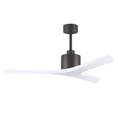 Matthews Fans Mollywood 60in 3-Blade Ceiling Fan | Contemporary Textured Bronze and Matte White Solid Wood | Living Room | Model MW-TB-MWH-60
