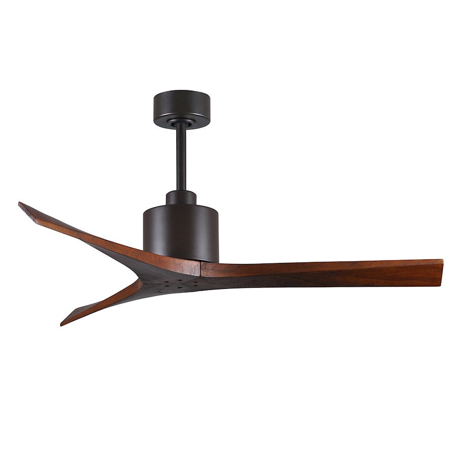 Matthews Fans Mollywood 60in 3-Blade Ceiling Fan | Contemporary Textured Bronze and Walnut Wood Blades | Living Room & Bedroom | Model MW-TB-WA-60