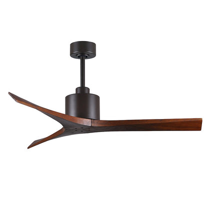 Matthews Fans Mollywood 60in 3-Blade Ceiling Fan | Contemporary Textured Bronze and Walnut Wood Blades | Living Room & Bedroom | Model MW-TB-WA-60