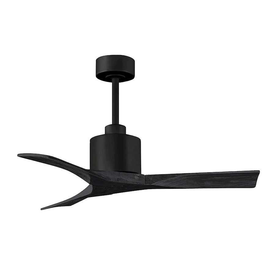 Matthews Fans Nan 42in 3-Blade Ceiling Fan | Contemporary Textured Bronze and Walnut Solid Wood | Bedroom & Living Room | Model NK-TB-WA-42