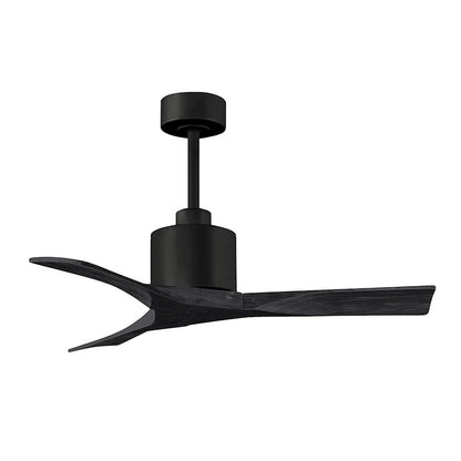 Matthews Fans Nan 42in 3-Blade Ceiling Fan | Contemporary Textured Bronze and Walnut Solid Wood | Bedroom & Living Room | Model NK-TB-WA-42