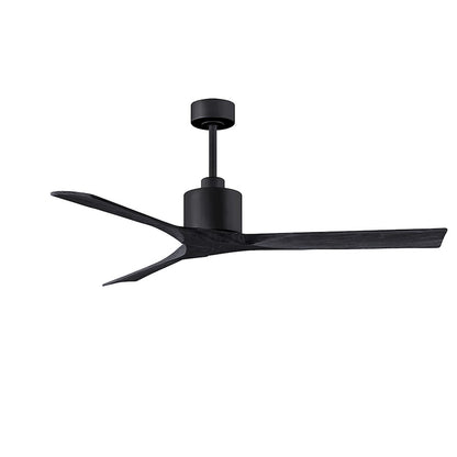 Matthews Nan 60in 3-Blade Ceiling Fan | Contemporary Textured Bronze and Walnut Wood | Great Room & Covered Patio | Model NK-TB-WA-60