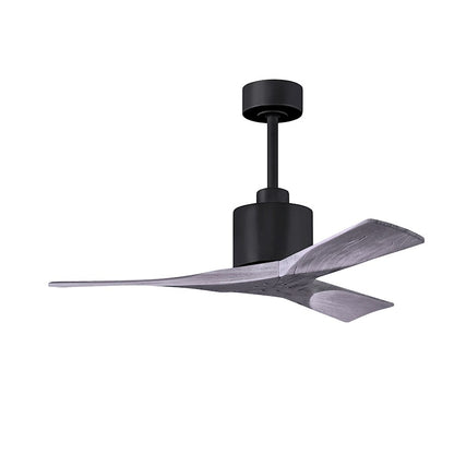 Matthews Fans Nan 42in 3-Blade Ceiling Fan | Contemporary Textured Bronze and Walnut Solid Wood | Bedroom & Living Room | Model NK-TB-WA-42