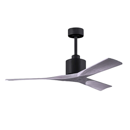 Matthews Nan 52in 3-Blade Ceiling Fan | Contemporary Textured Bronze and Walnut Wood | Living Room & Covered Patio | Model NK-TB-WA-52