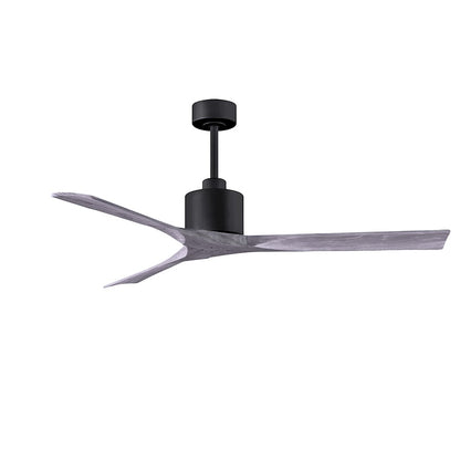 Matthews Nan 60in 3-Blade Ceiling Fan | Contemporary Textured Bronze and Walnut Wood | Great Room & Covered Patio | Model NK-TB-WA-60
