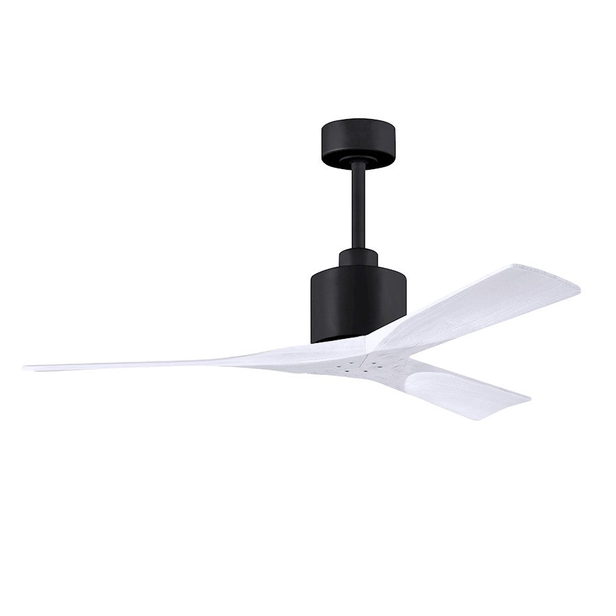 Matthews Nan 52in 3-Blade Ceiling Fan | Contemporary Textured Bronze and Walnut Wood | Living Room & Covered Patio | Model NK-TB-WA-52