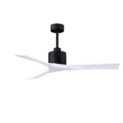 Matthews Nan 52in 3-Blade Ceiling Fan | Contemporary Textured Bronze and Walnut Wood | Living Room & Covered Patio | Model NK-TB-WA-52