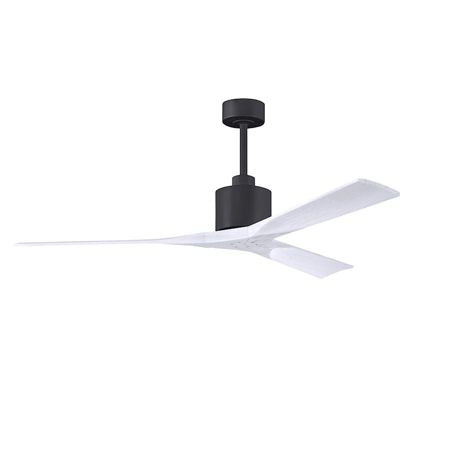 Matthews Nan 60in 3-Blade Ceiling Fan | Contemporary Textured Bronze and Walnut Wood | Great Room & Covered Patio | Model NK-TB-WA-60