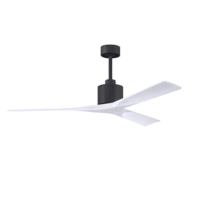 Matthews Nan 60in 3-Blade Ceiling Fan | Contemporary Textured Bronze and Walnut Wood | Great Room & Covered Patio | Model NK-TB-WA-60