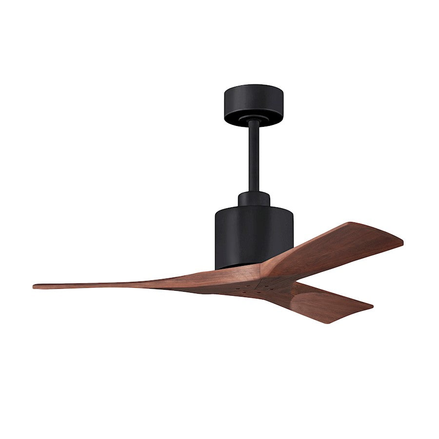 Matthews Fans Nan 42in 3-Blade Ceiling Fan | Contemporary Textured Bronze and Walnut Solid Wood | Bedroom & Living Room | Model NK-TB-WA-42