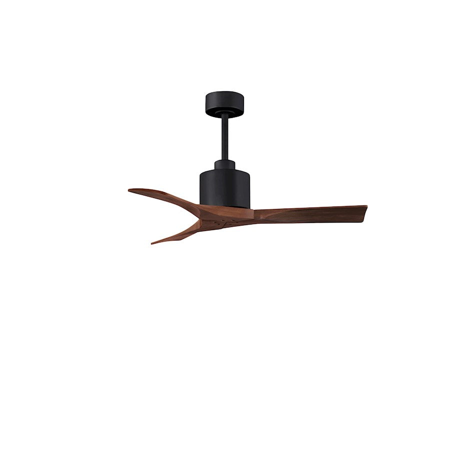 Matthews Fans Nan 42in 3-Blade Ceiling Fan | Contemporary Textured Bronze and Walnut Solid Wood | Bedroom & Living Room | Model NK-TB-WA-42