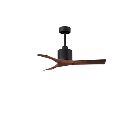 Matthews Fans Nan 42in 3-Blade Ceiling Fan | Contemporary Textured Bronze and Walnut Solid Wood | Bedroom & Living Room | Model NK-TB-WA-42