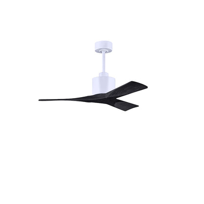 Matthews Fans Nan 42in 3-Blade Ceiling Fan | Contemporary Textured Bronze and Walnut Solid Wood | Bedroom & Living Room | Model NK-TB-WA-42