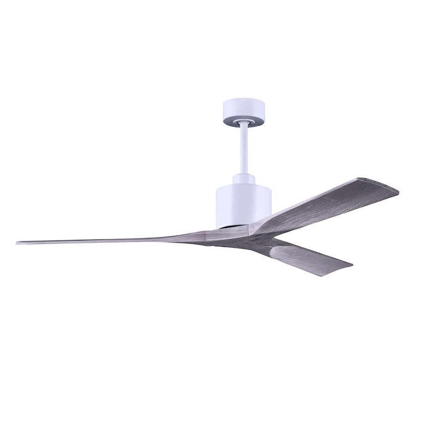 Matthews Nan 60in 3-Blade Ceiling Fan | Contemporary Textured Bronze and Walnut Wood | Great Room & Covered Patio | Model NK-TB-WA-60