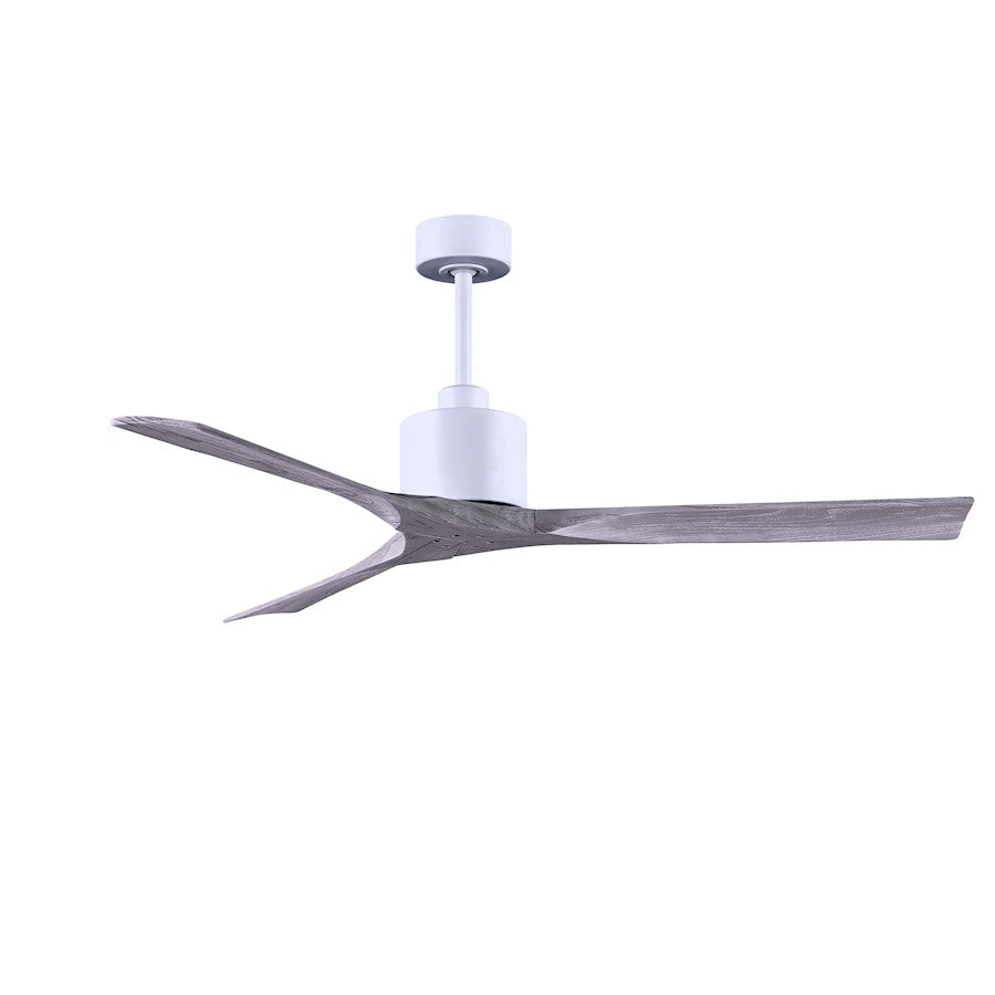 Matthews Nan 60in 3-Blade Ceiling Fan | Contemporary Textured Bronze and Walnut Wood | Great Room & Covered Patio | Model NK-TB-WA-60