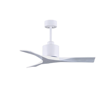 Matthews Fans Nan 42in 3-Blade Ceiling Fan | Contemporary Textured Bronze and Walnut Solid Wood | Bedroom & Living Room | Model NK-TB-WA-42
