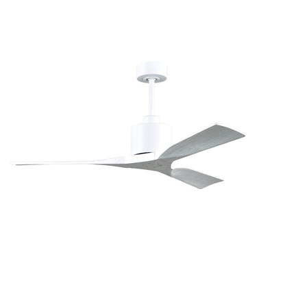 Matthews Nan 52in 3-Blade Ceiling Fan | Contemporary Textured Bronze and Walnut Wood | Living Room & Covered Patio | Model NK-TB-WA-52