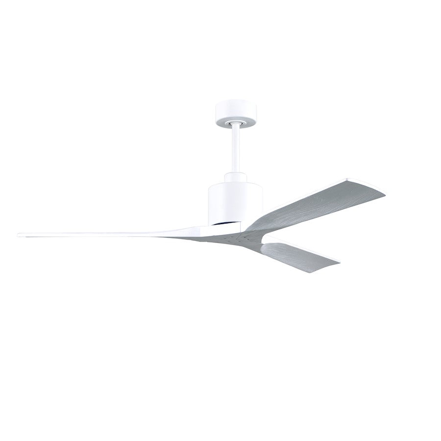 Matthews Nan 60in 3-Blade Ceiling Fan | Contemporary Textured Bronze and Walnut Wood | Great Room & Covered Patio | Model NK-TB-WA-60